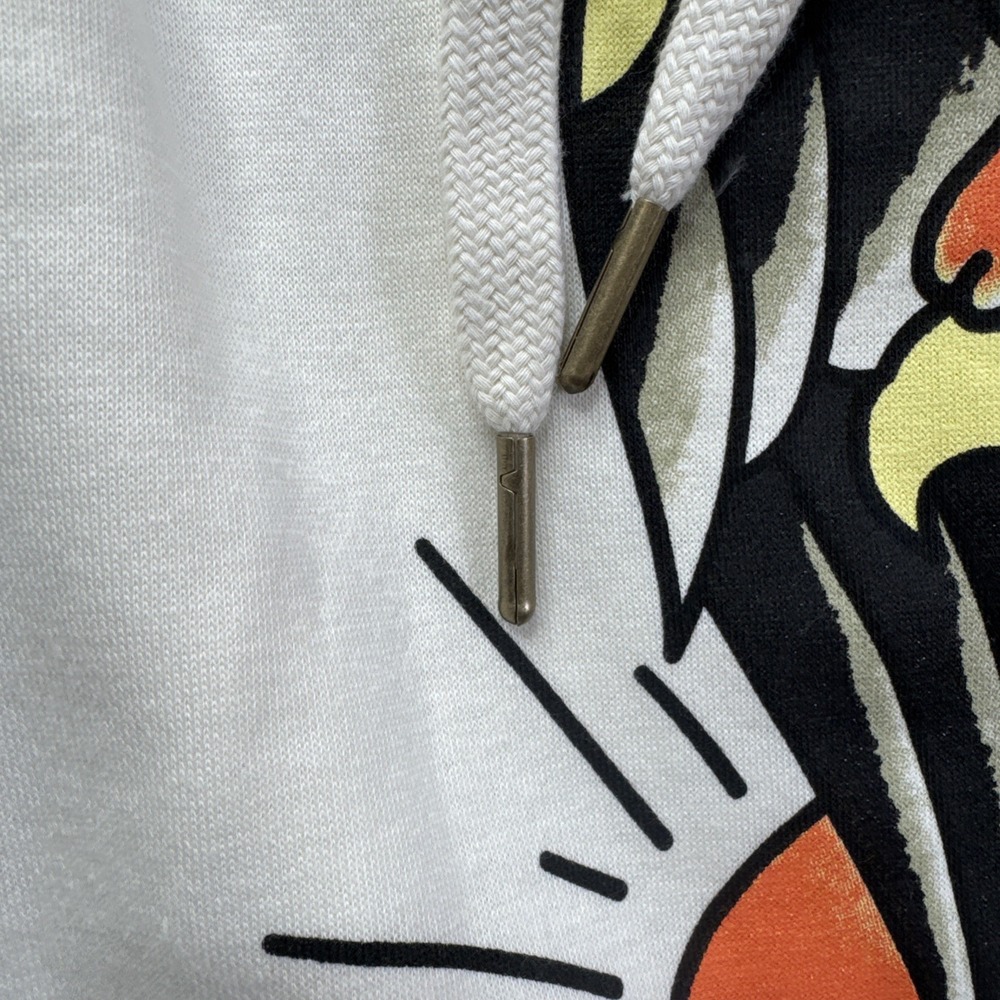Ed Hardy Eagle Graphic Full Zip Hoodie Ivory Mens Size L NWT Tattoo art - Picture 5 of 16